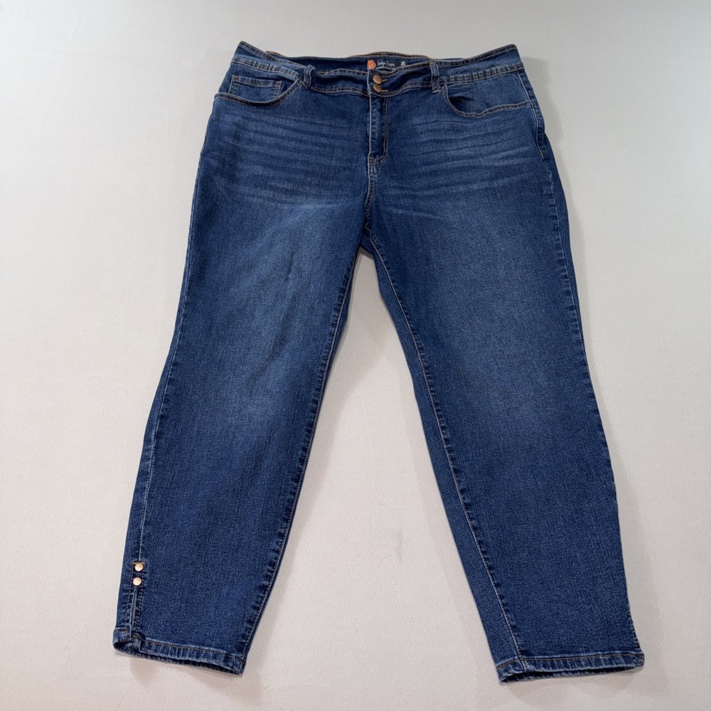 Indigo Poppy Claudine Skinny Ankle Jeans Woman's Size 20 High Rise 39x26